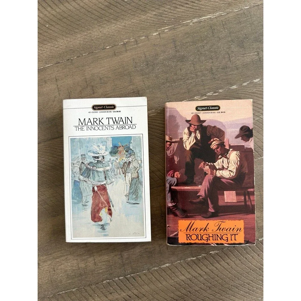 Mark Twain Classics 6 Book Lot Tom Sawyer Roughing It Mississippi Vintage PB
